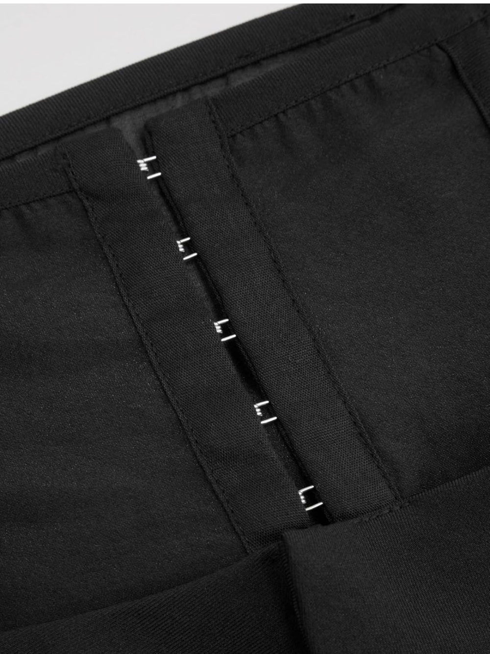 CIDER Corset Waist Hook Eye Mesh Mid Waist Wide Leg Trousers in Black Medium NEW - Picture 3 of 5